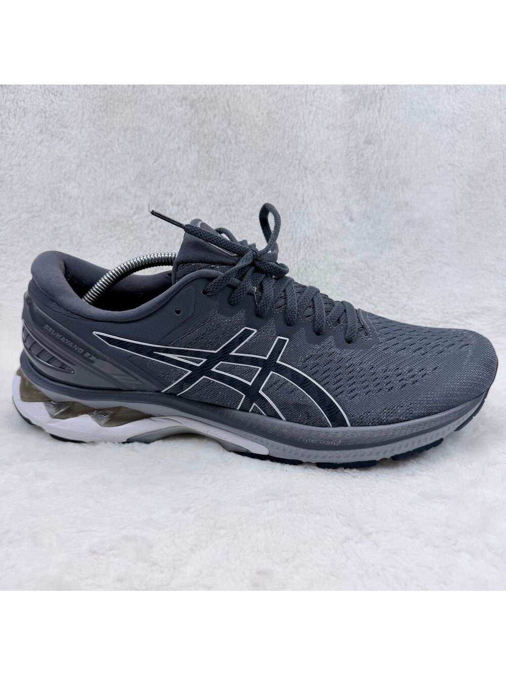 ASICS Gel Kayano 27 Mens Running Shoes Gray Size 12 FlyteFoam Stability Sneaker